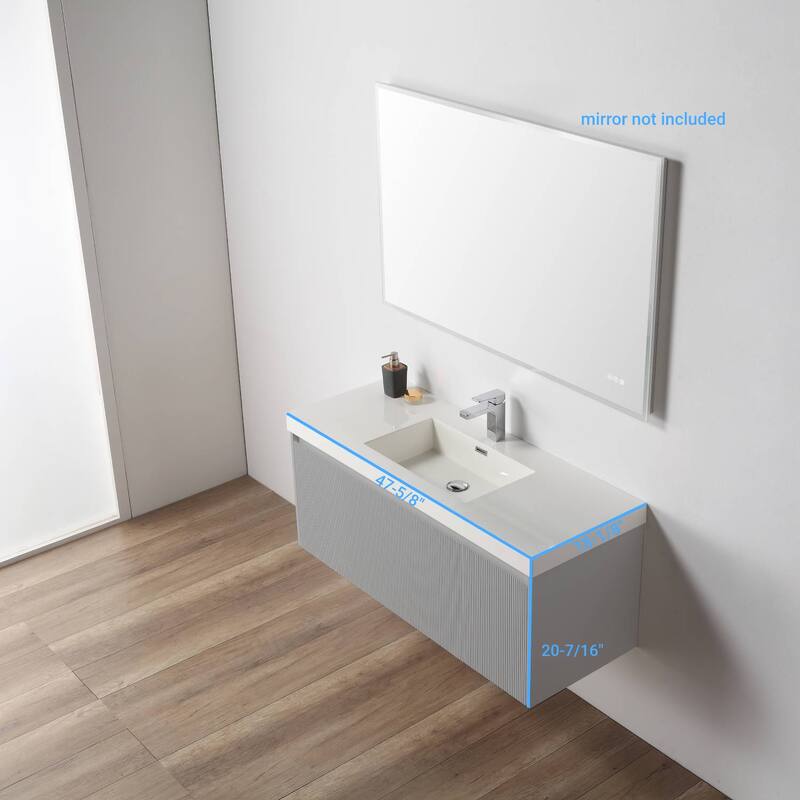 Floating Bathroom Vanity with Sink, Wall Mounted Vanity