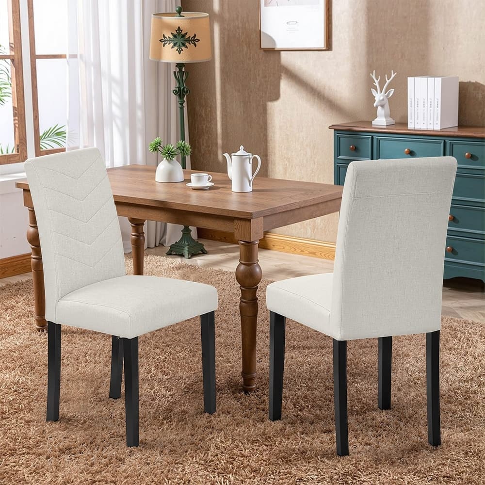 VECELO Upholstered Dining Chairs Set of 2/4/6 Parson Classic Upholstered Multi-Purpose Dining Chair Modern Parson Chairs