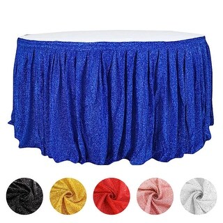 17ft Metallic Spandex Pleated Table Skirt - Bed Bath & Beyond - 40537590