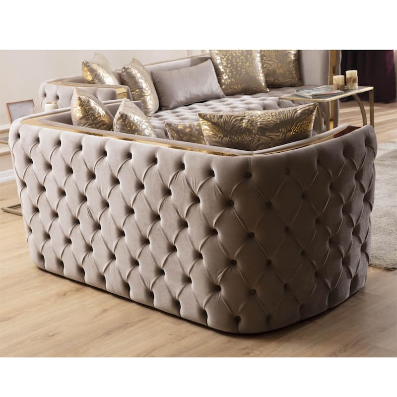 Velvet Living Room Sofa Set ( Set of 3 )