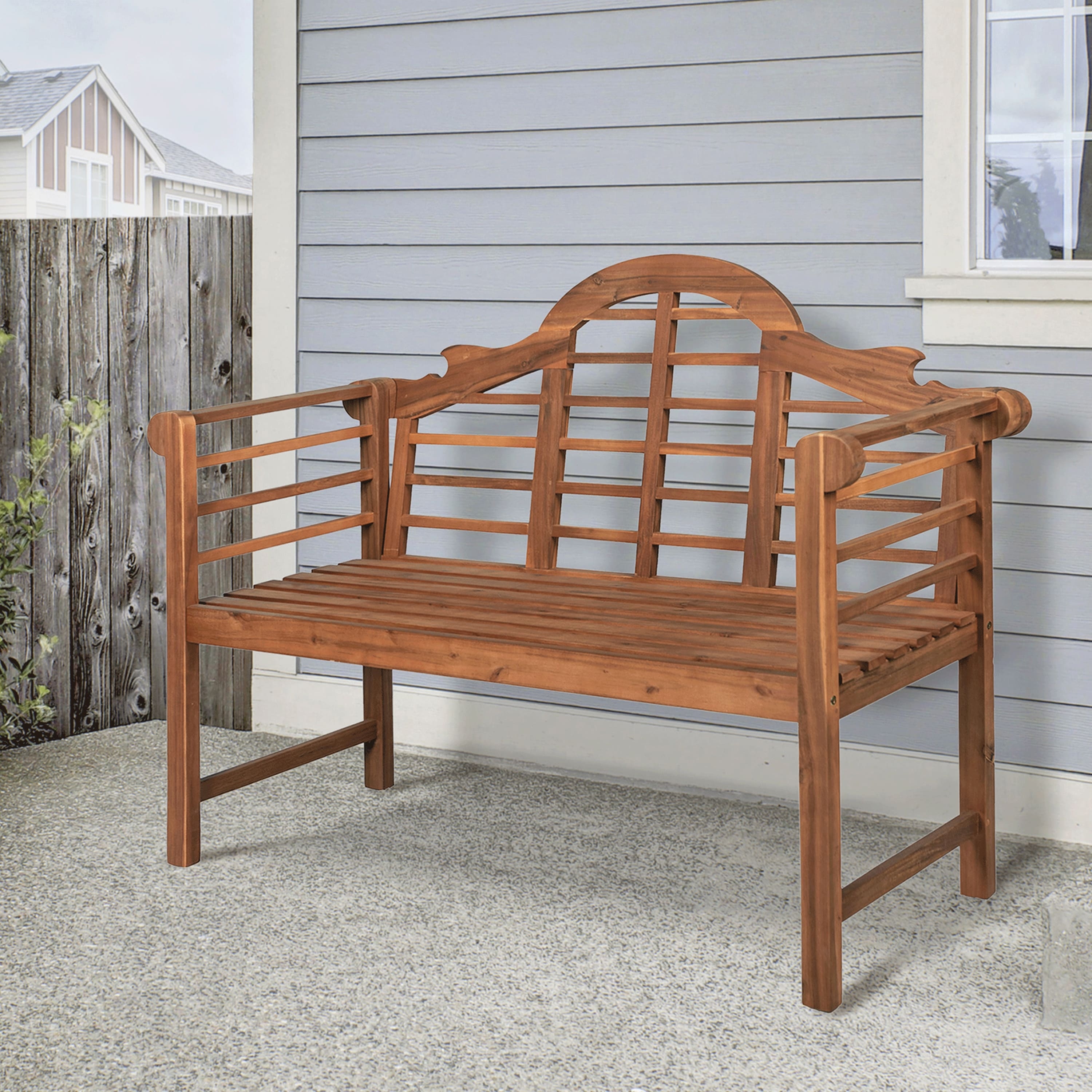 3 seater discount hardwood garden bench