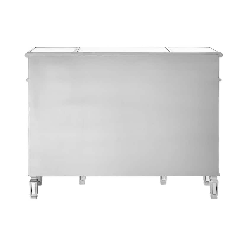 Contemporary 3-drawer 4-door Mirrored Cabinet