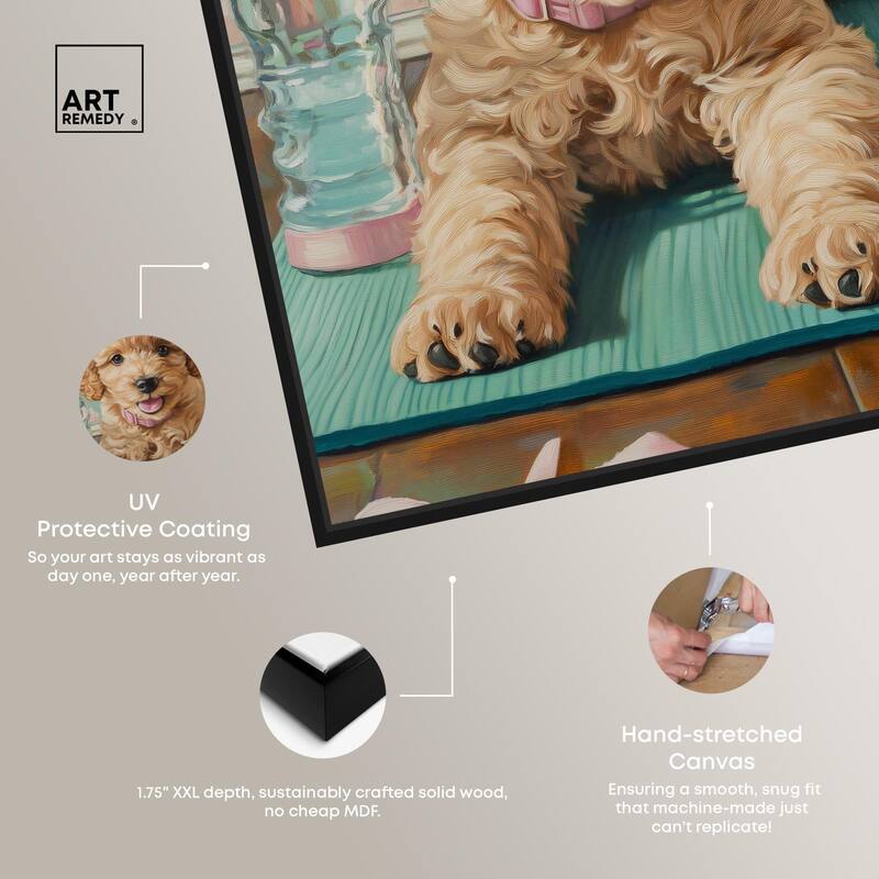 Goldendoodle Dainty Yoga Canvas by Art Remedy