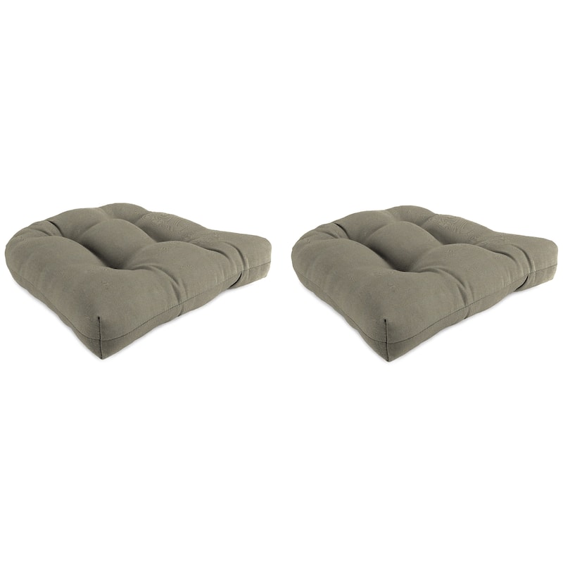 Sunbrella 18" x 18" Contoured Outdoor Wicker Seat Cushion - Set of 2 - 18'' L x 18'' W x 4'' H
