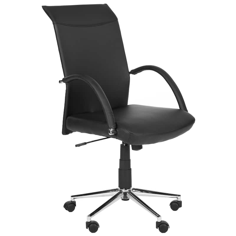 SAFAVIEH Maura Black Desk Chair - 22.4" x 27.6" x 41.3" - 22Wx28Dx41H