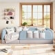 preview thumbnail 16 of 124, Twin/Full/Queen Teddy Fleece Floor Bed with Upholstered Safety Rails and Pocket
