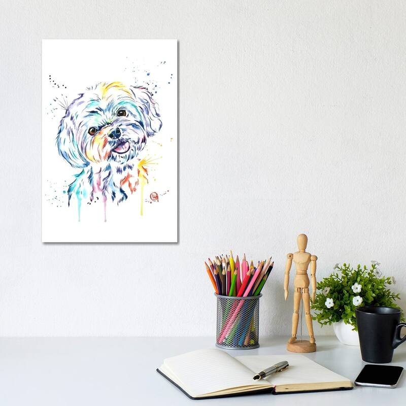 iCanvas "Havanese" by Lisa Whitehouse Canvas Print - 12x8x0.75