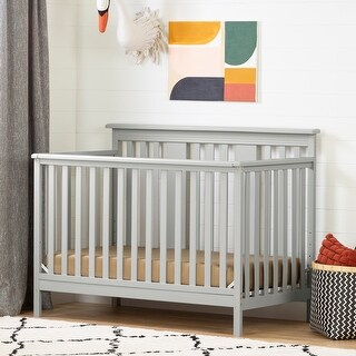 South Shore Cotton Candy Baby Crib 4 Heights With Toddler Rail Overstock 23386113