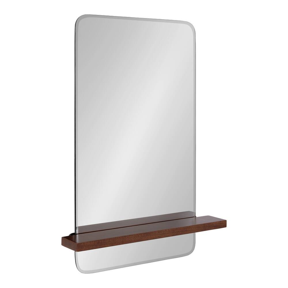 Kate and Laurel Fosset Frameless Mirror with Shelf