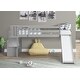 preview thumbnail 2 of 4, Grey Twin Size Pine Wood Loft Bed with Staircase, Slide, and Guardrails