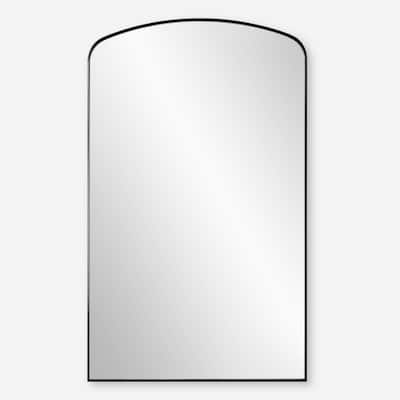 Arched Rectangular Frame Wall Mirror - 40" - Black