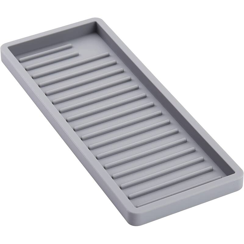 Cheer Collection Gray Silicone Tray, Large