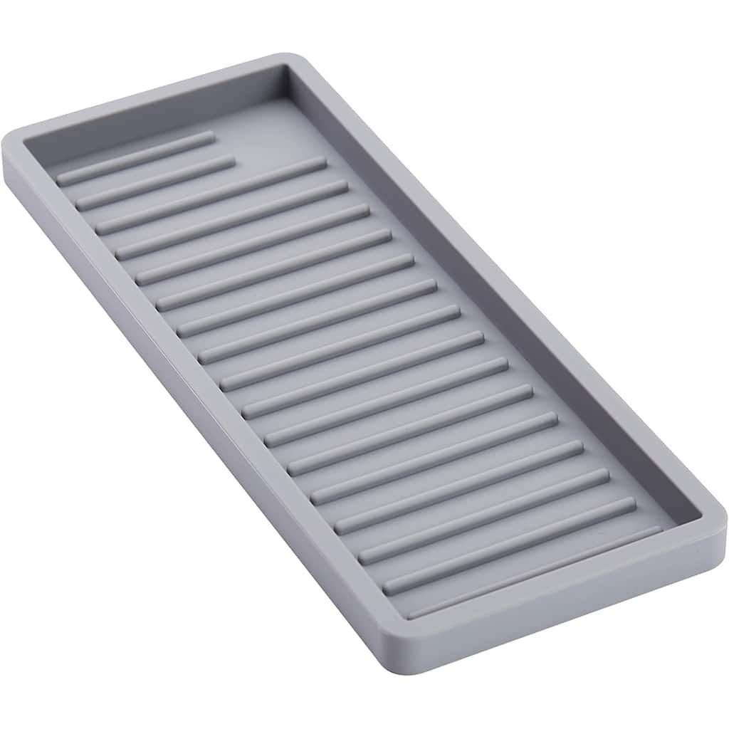 Cheer Collection Gray Silicone Tray, Large