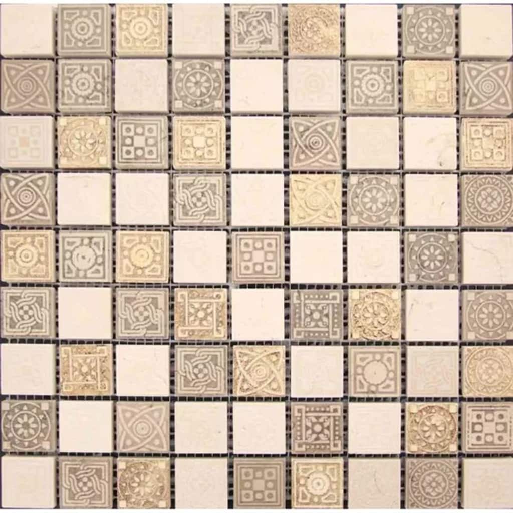 Apollo tile 12" x 12" Artisana Foiled Texture Beige Taupe Stone Tile (5 sq ft/case) - 5 Pack