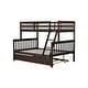preview thumbnail 23 of 34, Modern Twin Over Full Wood Bunk Kids Bed with Trundle,Convertible Ladder and Safety Guardrail