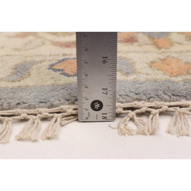 ECARPETGALLERY Hand-knotted Royal Oushak Light Denim Blue Wool Rug - 7'10 x 7'10