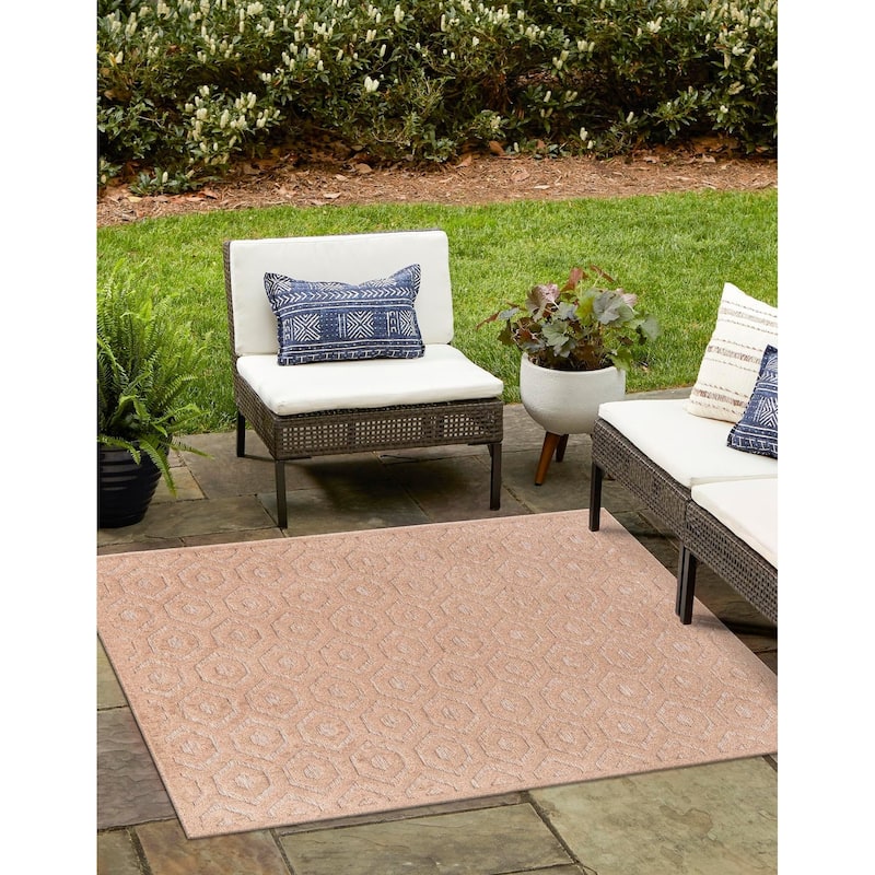 Outdoor Haversham Collection Area Rug - Beige - 7'10" Square