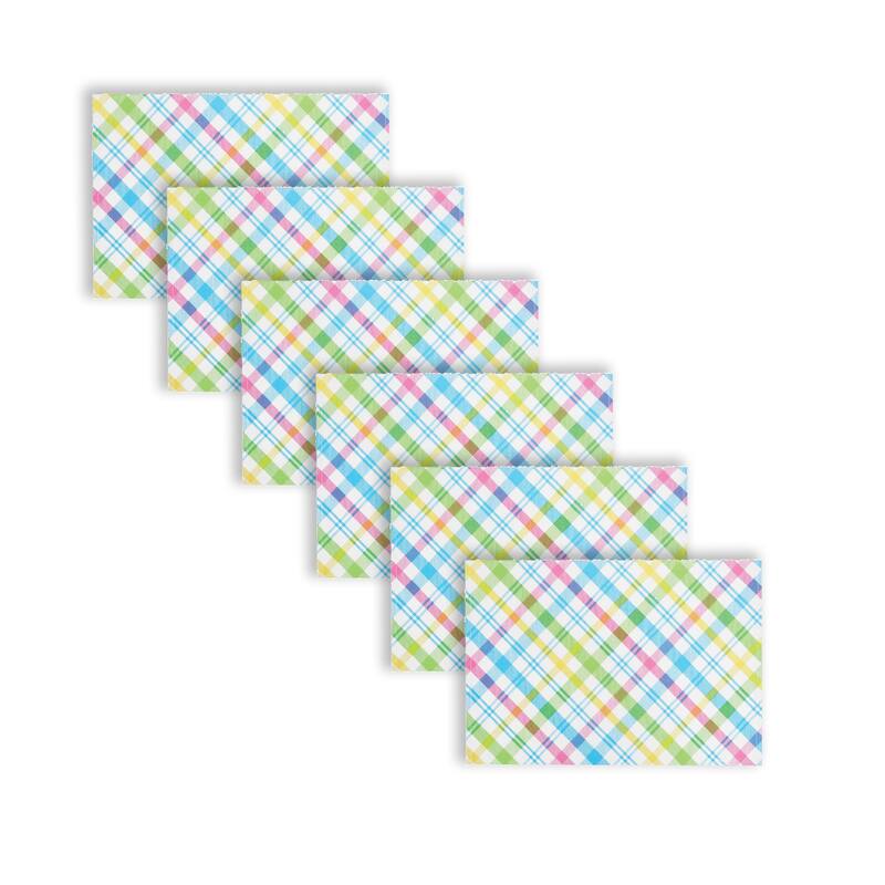 Spring Blossom Plaid Placemat Set of 6 - Set of 6