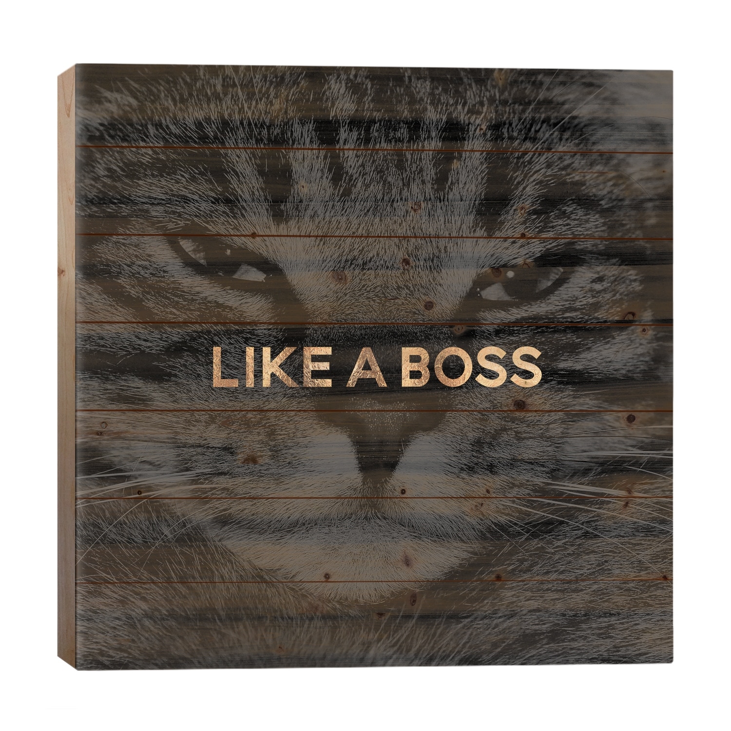 Like A Boss Print On Wood by Elisabeth Fredriksson - Multi-Color