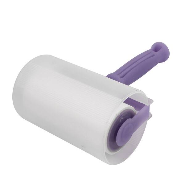 Shop Portable Carpet Pet Hair Dust Remover Clothes Cleaning Sticky Lint Roller Purple Overstock 17673939