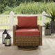 preview thumbnail 9 of 32, Crosley Bradenton Outdoor Wicker Swivel Rocker Chair