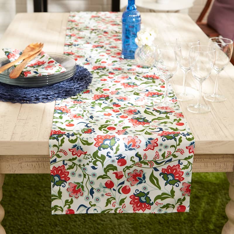 DII Floral Print Outdoor Table Runner