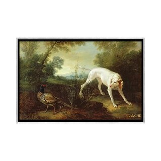 iCanvas "Blanche, B-tch of the Royal Hunting Pack " by Jean-Baptiste Oudry Framed