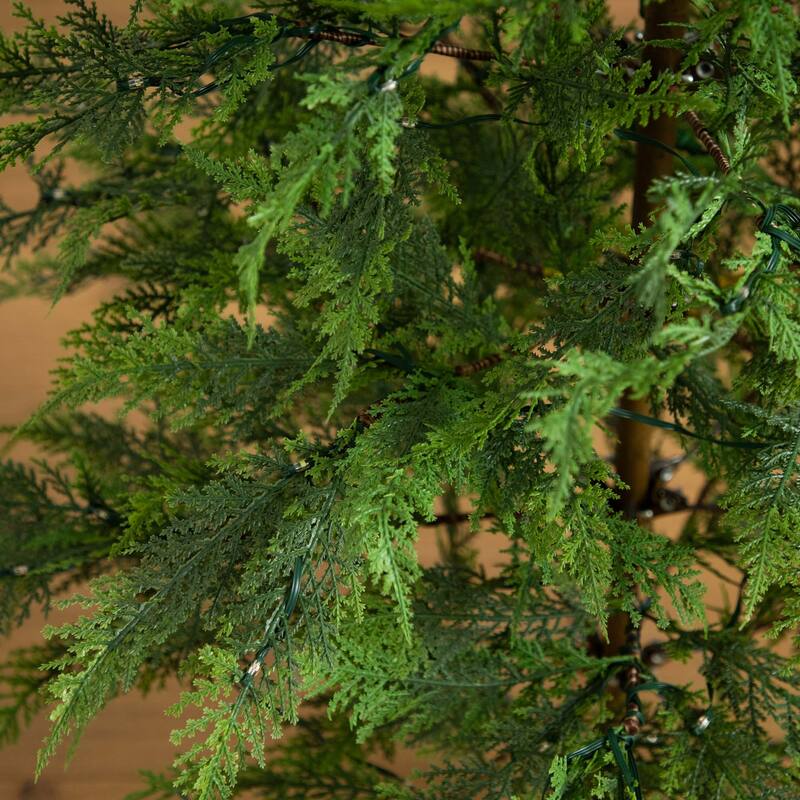 Pre-lit Medium Park City Pine Artificial Christmas Tree - 5’ - Multicolored LED Lights - 5 Foot