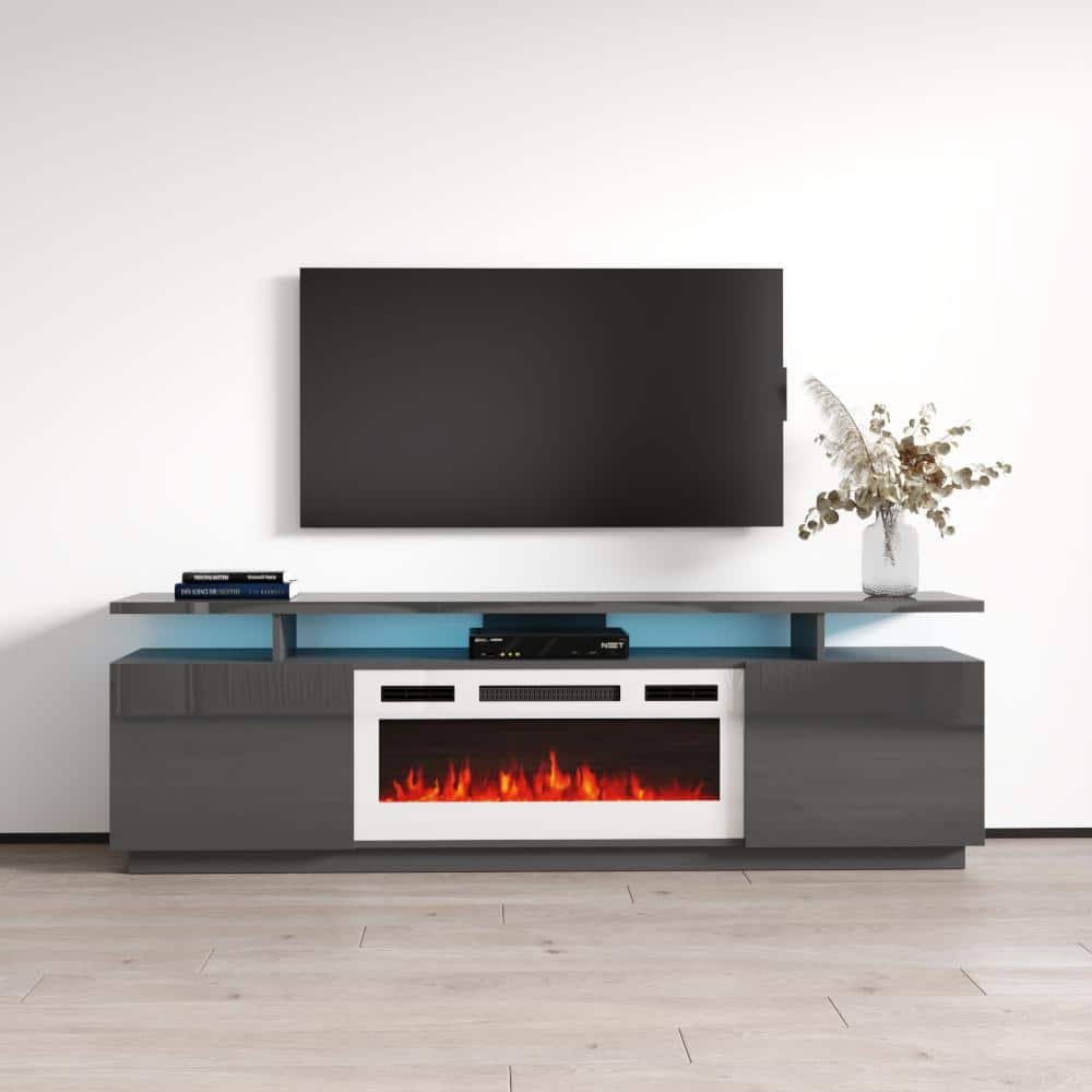 Eva-KWH Modern 71-inch Electric Fireplace TV Stand