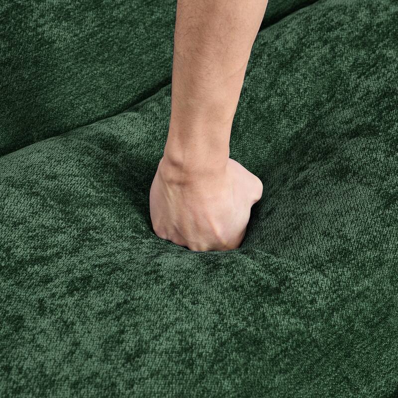 82.5"W Chenille Upholstered Sectional Modular Sofa With Chaise