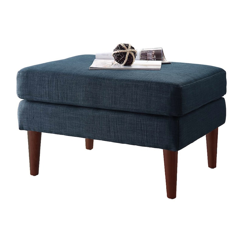 Mid Century Ottoman - Upholstered Accent Furniture with Hidden Storage and Sleek Retro Design for Living Spaces