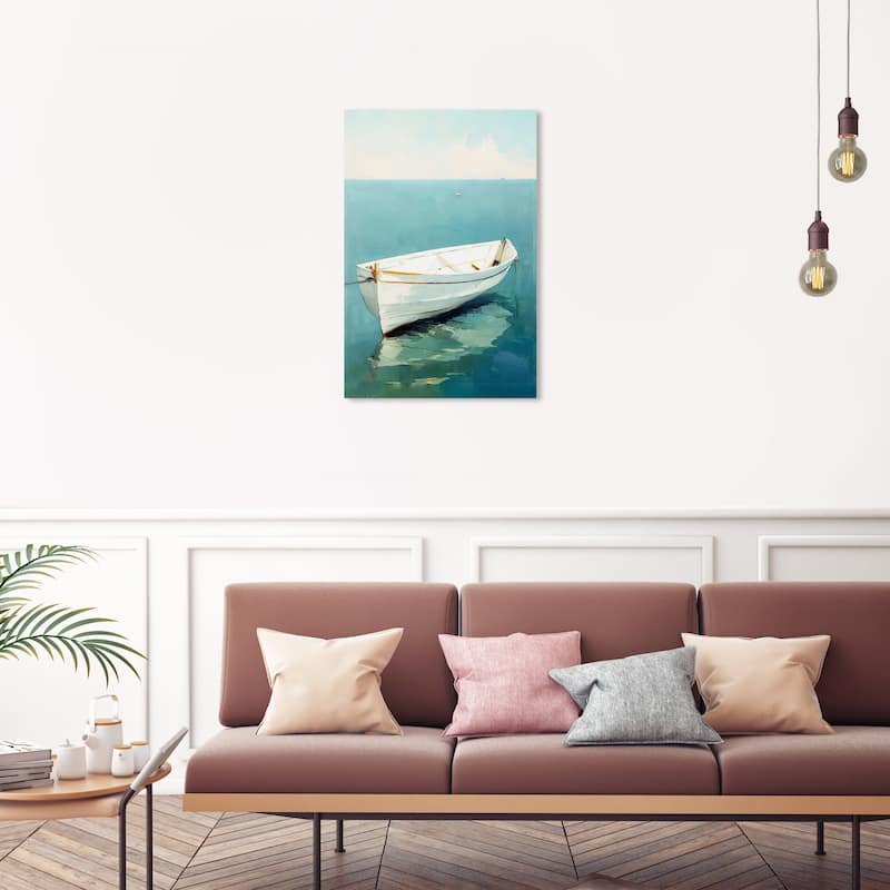 Wynwood Studio Canvas Nautical and Coastal Stinson Boat Blue and Teal Nautical & Coastal Wall Art Canvas Print - 30 x 20