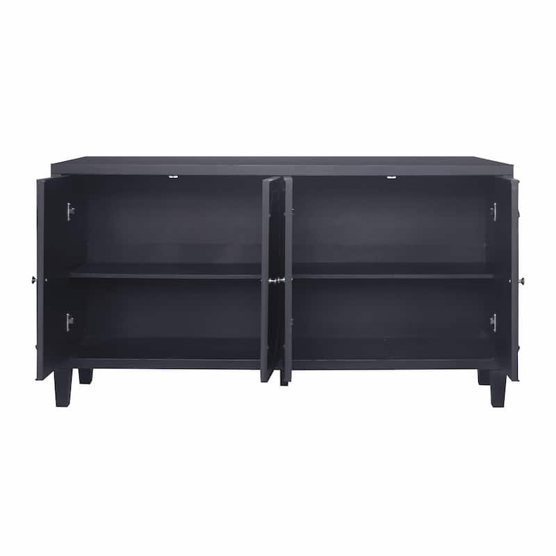 4-Door Wooden Sideboard Buffet Cabinet