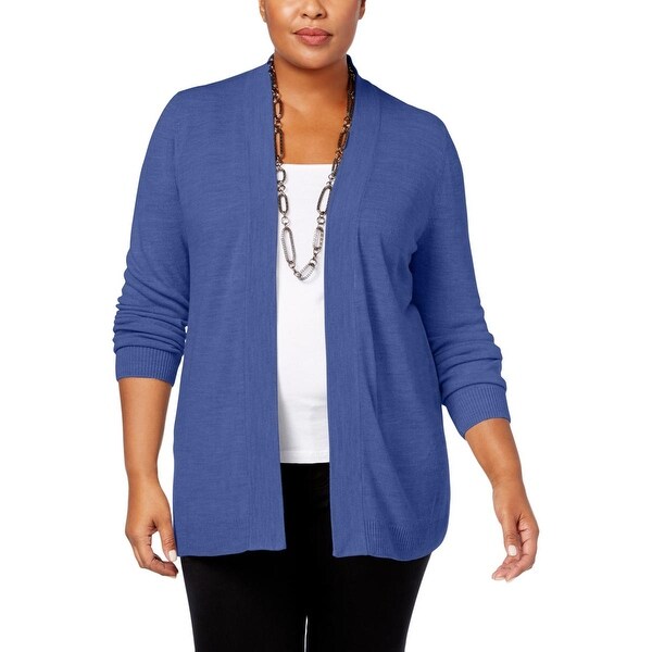 Shop Karen Scott Womens Plus Cardigan Sweater Open Front Shop Karen Scott Womens Plus Cardigan Sweater Open Front