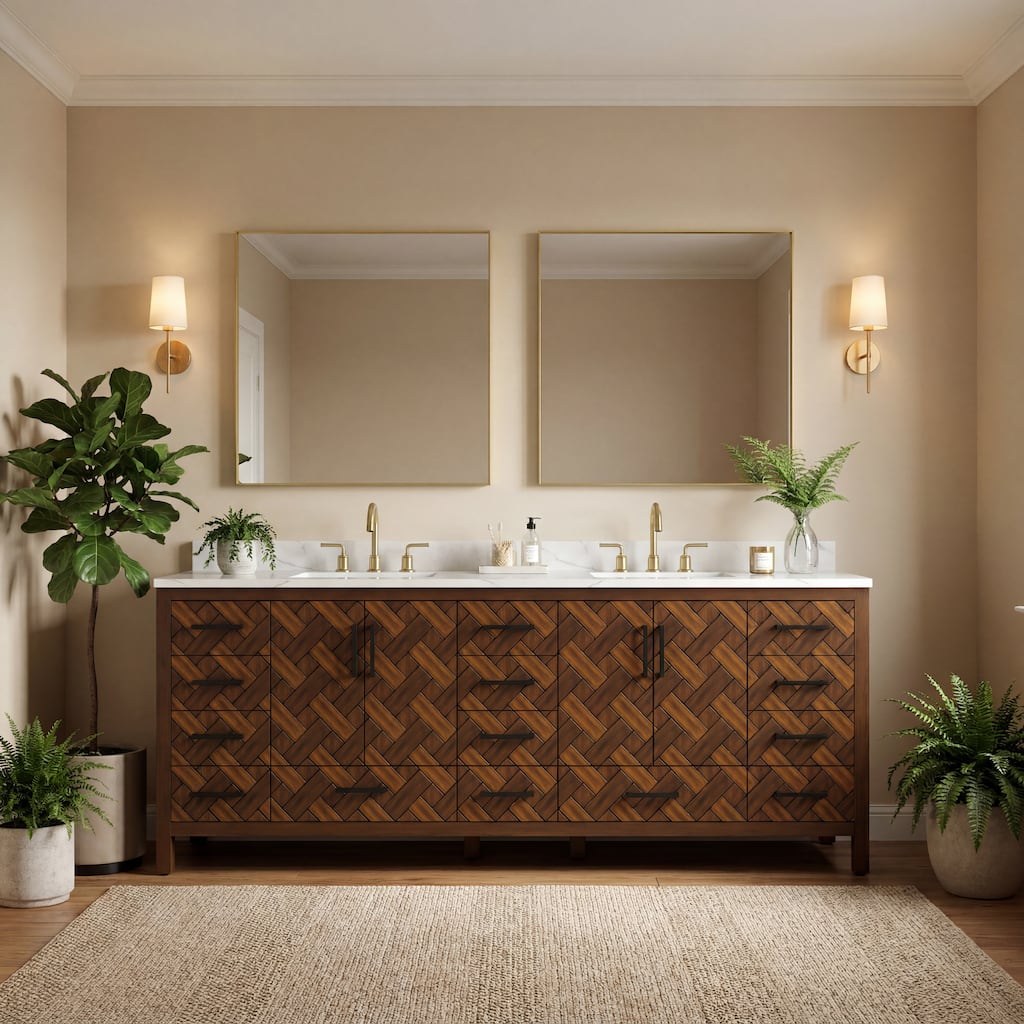 Modern Framed Bathroom Vanity Mirror with Aluminum Frame, HD Shatter-Resistant, Anti-Corrosion Wall Mirror