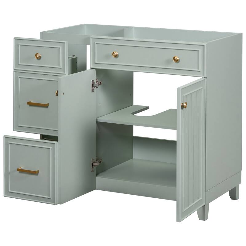 36-inch Bathroom Vanity Single Bathroom Cabinet with 2 Drawers