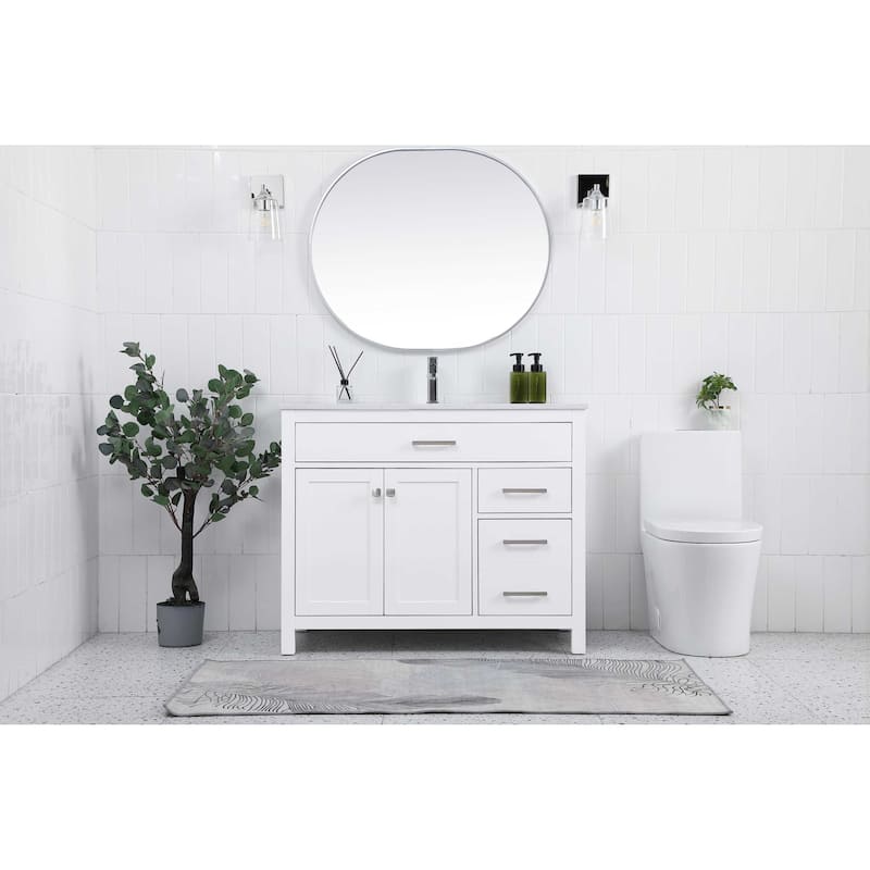 Elegant Lighting VF23342 Lewis 42" Free Standing Single Basin Vanity