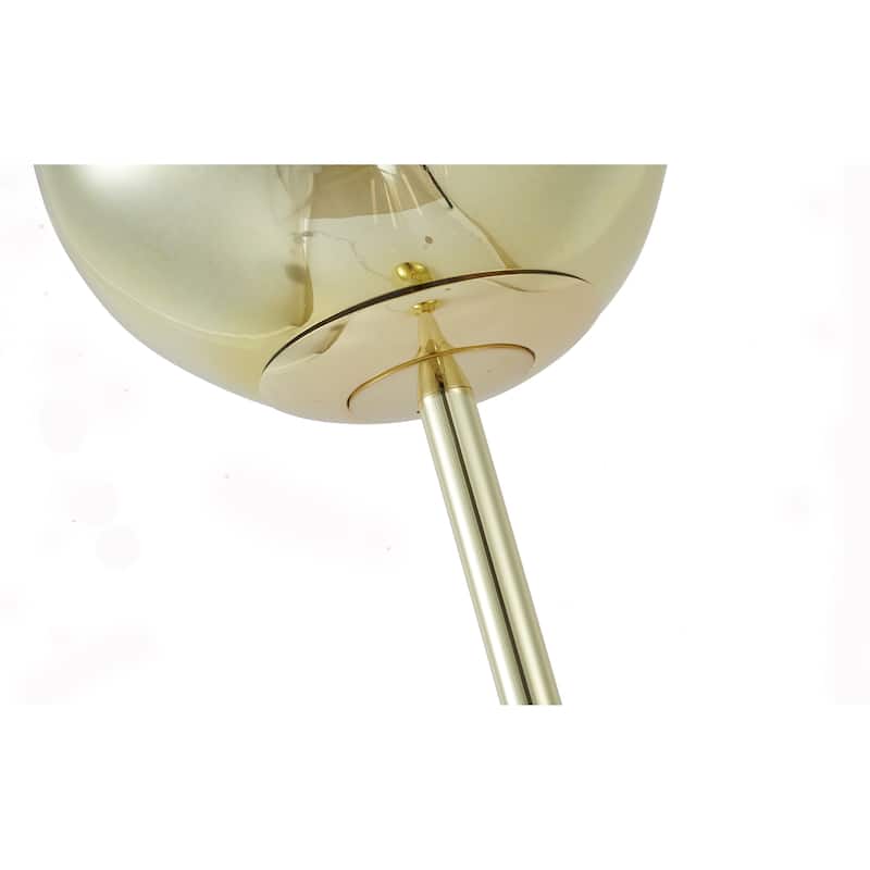 1-Light Gold Floor Lamp With An Acrylic Shade