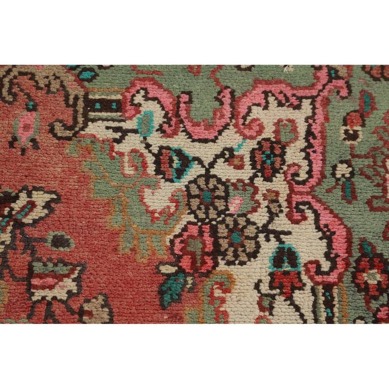 Hamedan Persian Vintage Area Rug Hand-Knotted Wool Carpet - 6'8" x 9'7"