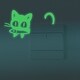 preview thumbnail 2 of 0, Walplus Peel and Stick Glow In The Dark Cat Wall Sticker Home Room Decor