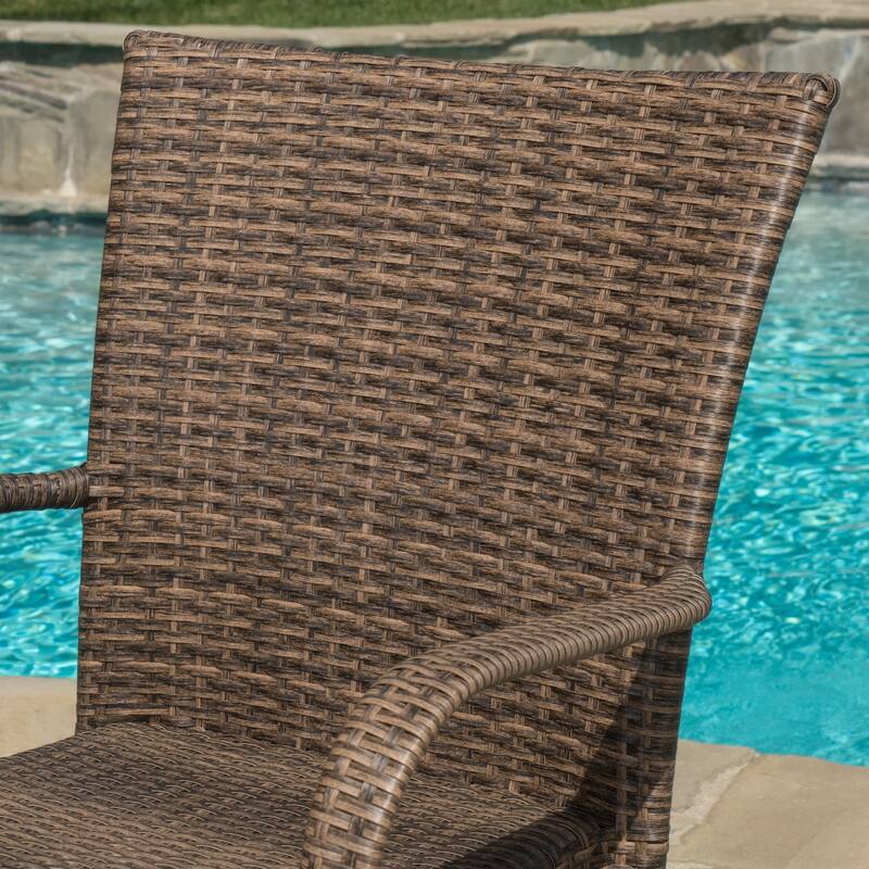 Christopher Knight Home Benhill Outdoor Contemporary Wicker Stacking Chairs (Set of 2)