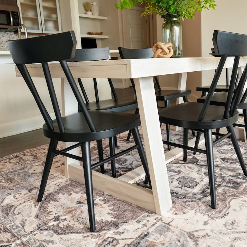 Plank and Beam Solid Wood Windsor Dining Chair - Set of 2