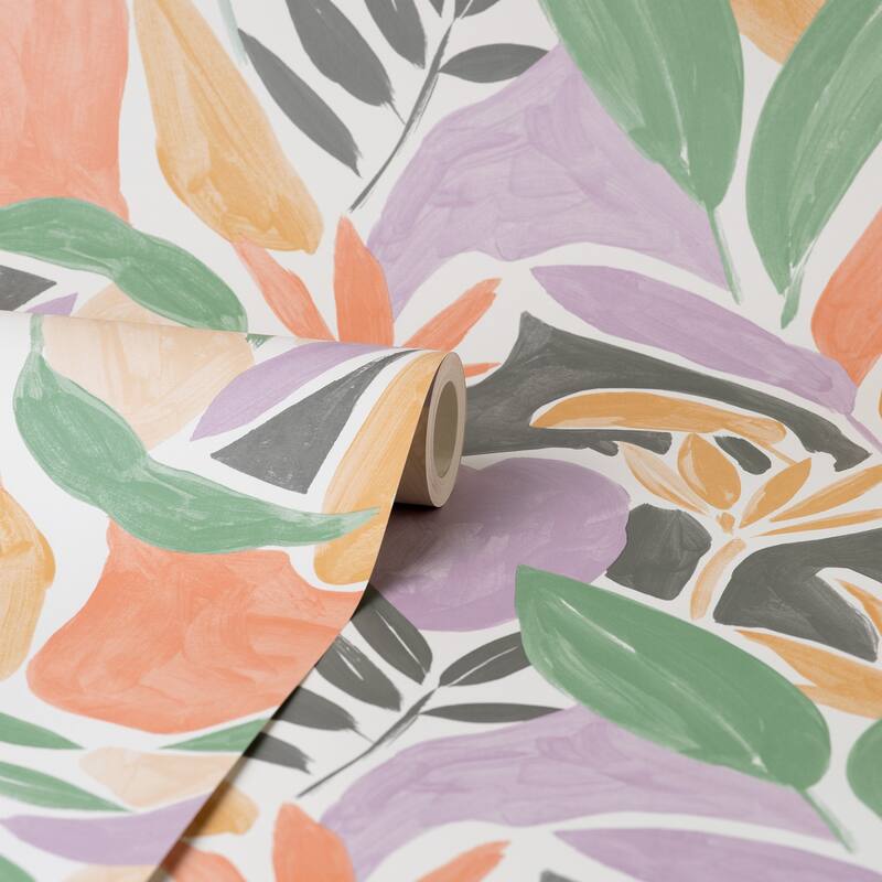 Fine Decor Marisol Pastel Artistic Leaf Wallpaper
