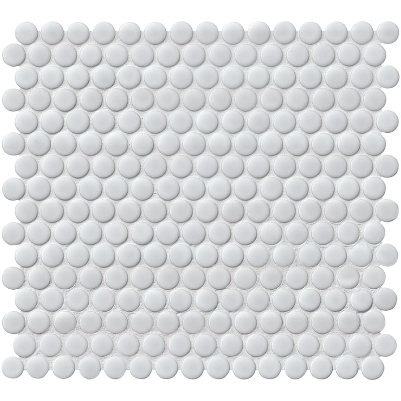 Ackland AKM-P-11X12PRG-CA 12" x 13" Porcelain Penny Floor and Wall