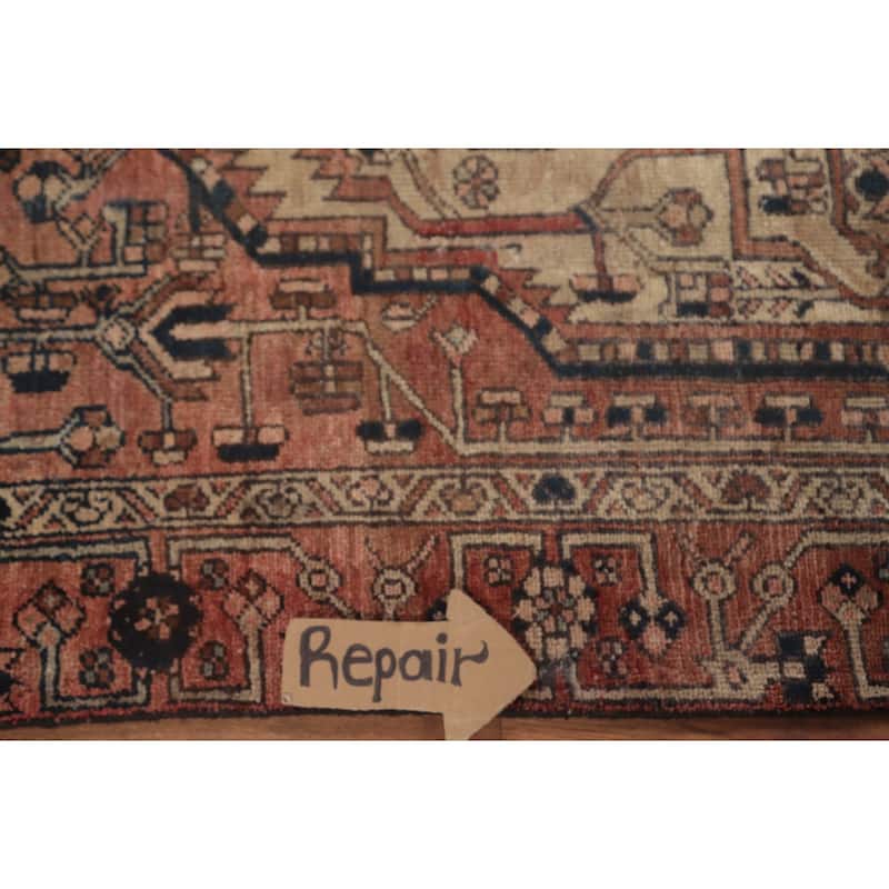 Geometric Bakhtiari Persian Antique Area Rug Wool Carpet - 4'1"x 6'6"