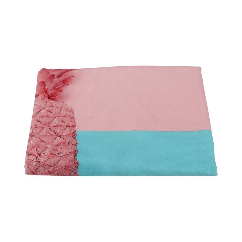 Absorbent Beach Towel Pineapple Pattern Classic Design for Beach Pink 55"x28"