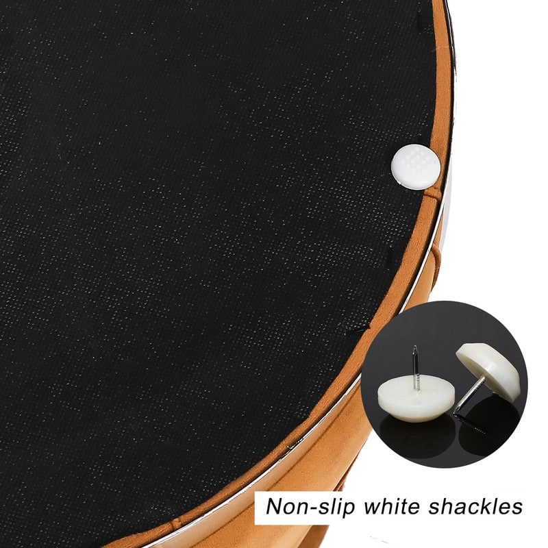 Adeco Round Velvet Multi-Function Vanity Footstool Storage Ottoman