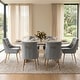 preview thumbnail 2 of 106, SEYNAR Modern Dining Chairs Set of 6, Velvet Accent Chair Tufted Back Armless Chair with Back Pull Grey