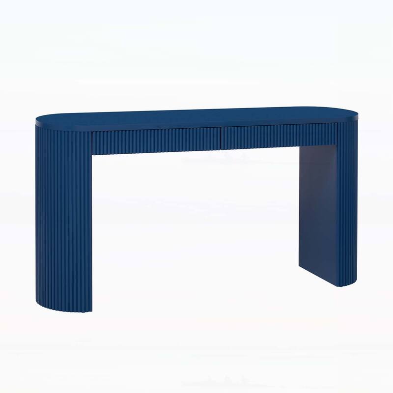 Modern Console Table with Vertical Striped Design