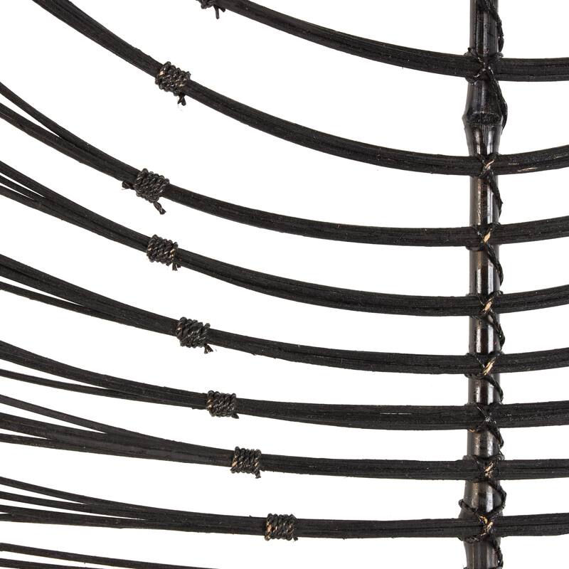 Rattan Leaf Handmade Tall Woven Palm Leaf Stick Home Decor Natural Foliage - Set of 3 Brown or Black - Roche River Decor